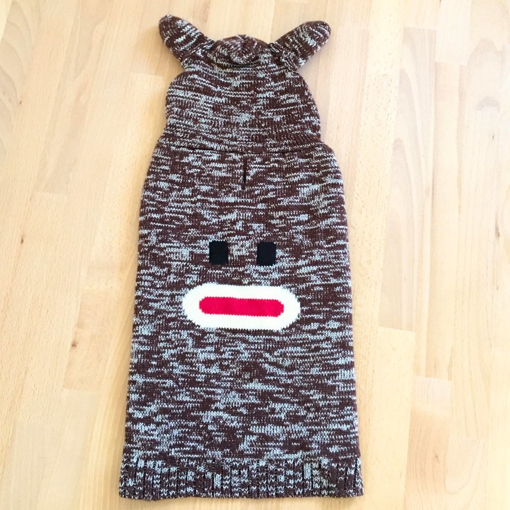 NEW FabDog Fab Dog RARE Sock Monkey Sweater Hoodie